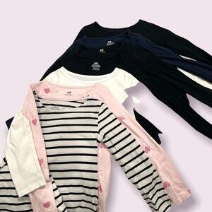 Bundle of 7 Girls Long Sleeve Shirts SZ S/4-6Y EUC